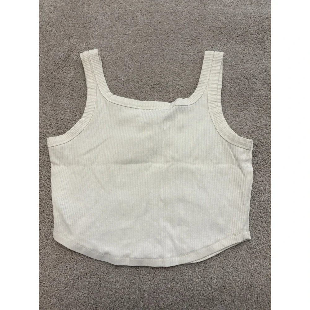 Madewell Ribbed White Tank Top Size XL Womens - Picture 3 of 6